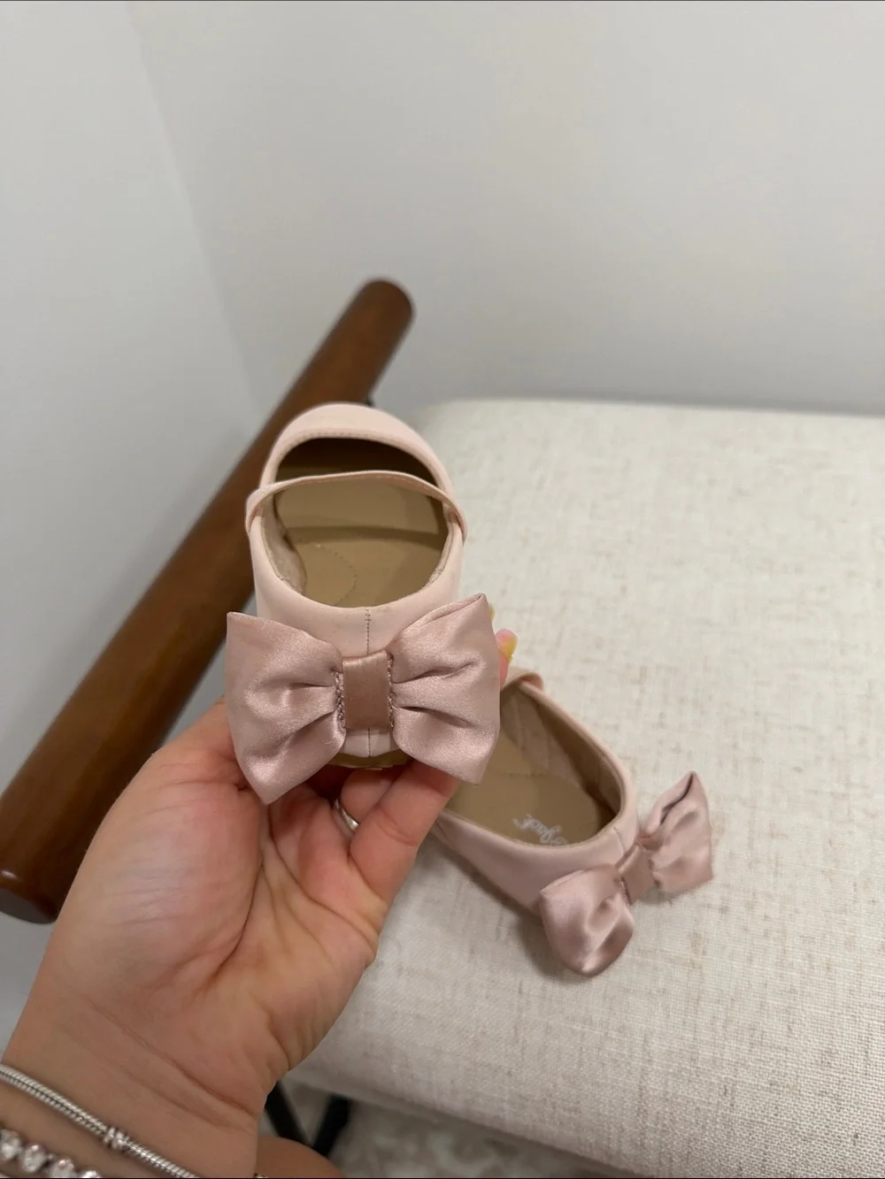 Cat & Jack Light Pink Bow Mary Jane Dress Shoes
